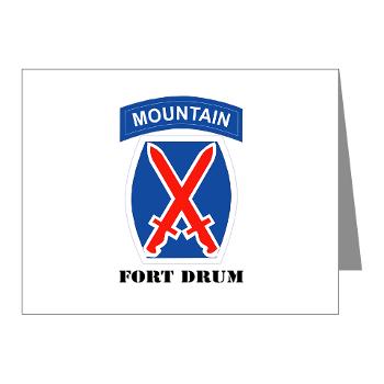 FD - M01 - 02 - Fort Drum with Text - Note Cards (Pk of 20)