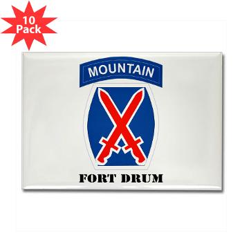 FD - M01 - 01 - Fort Drum with Text - Rectangle Magnet (10 pack)