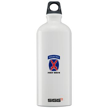 FD - M01 - 03 - Fort Drum with Text - Sigg Water Bottle 1.0L