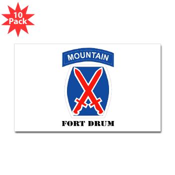 FD - M01 - 01 - Fort Drum with Text - Sticker (Rectangle 10 pk)