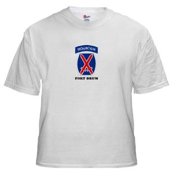 FD - A01 - 04 - Fort Drum with Text - White t-Shirt