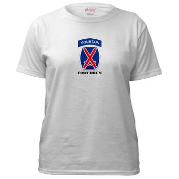 FD - A01 - 04 - Fort Drum with Text - Women's T-Shirt