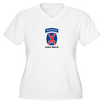 FD - A01 - 04 - Fort Drum with Text - Women's V-Neck T-Shirt - Click Image to Close