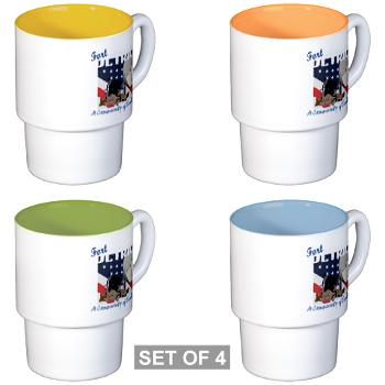 FDetrick - M01 - 03 - Fort Detrick - Stackable Mug Set (4 mugs) - Click Image to Close