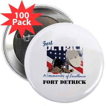 FDetrick - M01 - 01 - Fort Detrick with Text - 2.25" Button (100 pack)