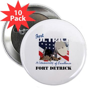 FDetrick - M01 - 01 - Fort Detrick with Text - 2.25" Button (10 pack)