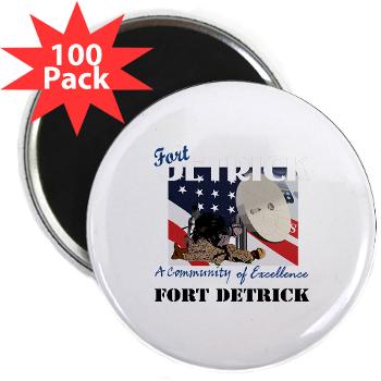 FDetrick - M01 - 01 - Fort Detrick with Text - 2.25" Magnet (100 pack)