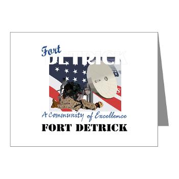 FDetrick - M01 - 02 - Fort Detrick with Text - Note Cards (Pk of 20)