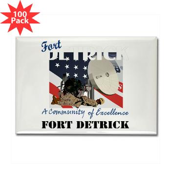 FDetrick - M01 - 01 - Fort Detrick with Text - Rectangle Magnet (100 pack) - Click Image to Close