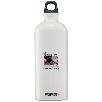 FDetrick - M01 - 03 - Fort Detrick with Text - Sigg Water Bottle 1.0L