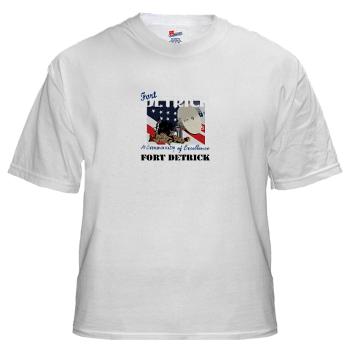 FDetrick - A01 - 04 - Fort Detrick with Text - White t-Shirt