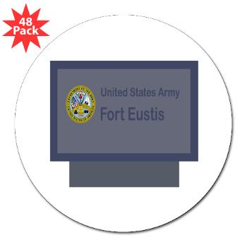 FEustis - M01 - 01 - Fort Eustis - 3" Lapel Sticker (48 pk)