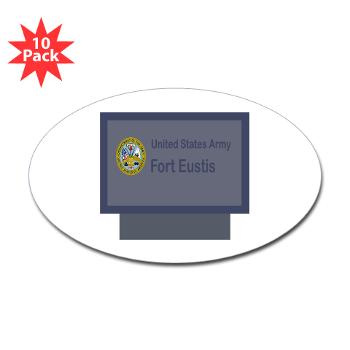 FEustis - M01 - 01 - Fort Eustis - Sticker (Oval 10 pk)