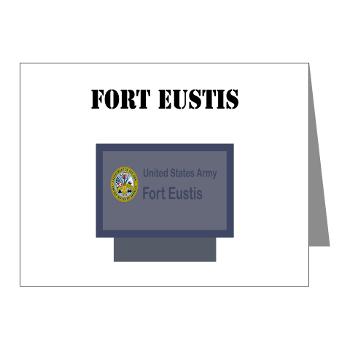 FEustis - M01 - 02 - Fort Eustis with Text - Note Cards (Pk of 20)
