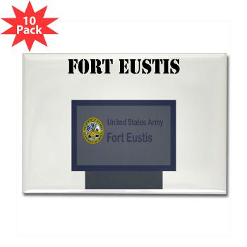 FEustis - M01 - 01 - Fort Eustis with Text - Rectangle Magnet (10 pack)