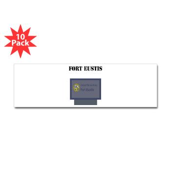 FEustis - M01 - 01 - Fort Eustis with Text - Sticker (Bumper 10 pk)