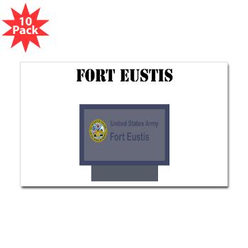 FEustis - M01 - 01 - Fort Eustis with Text - Sticker (Rectangle 10 pk)