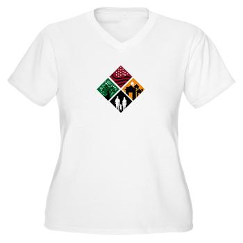 FG - A01 - 04 - Fort Greely with Text - Women's V-Neck T-Shirt