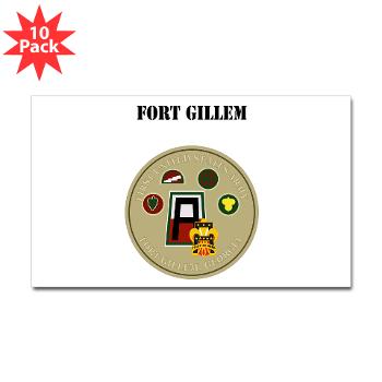 FGillem - M01 - 01 - Fort Gillem with Text - Sticker (Rectangle 10 pk)