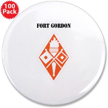 FGordon - M01 - 01 - Fort Gordon with Text - 3.5" Button (100 pack)