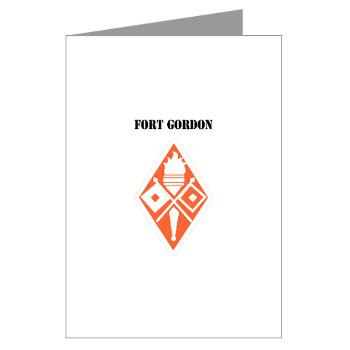 FGordon - M01 - 02 - Fort Gordon with Text with Text - Greeting Cards (Pk of 10)