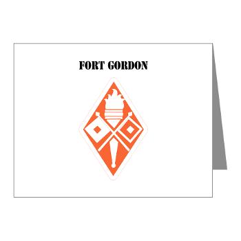 FGordon - M01 - 02 - Fort Gordon with Text with Text - Note Cards (Pk of 20)