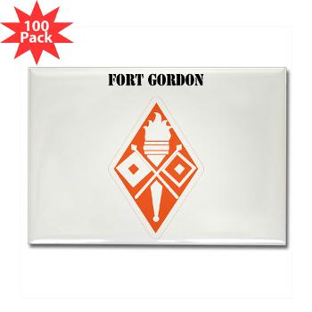 FGordon - M01 - 01 - Fort Gordon with Text - Rectangle Magnet (100 pack)