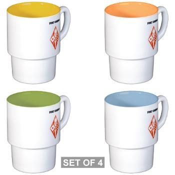 FGordon - M01 - 03 - Fort Gordon with Text - Stackable Mug Set (4 mugs)