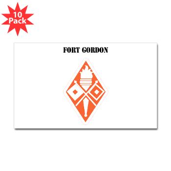 FGordon - M01 - 01 - Fort Gordon with Text - Sticker (Rectangle 10 pk)