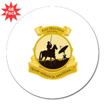 FH - M01 - 01 - Fort Huachuca with Text - 3" Lapel Sticker (48 pk)