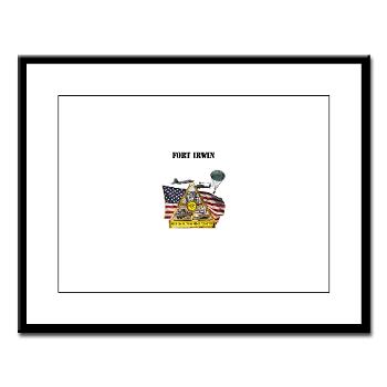 FIrwin - M01 - 02 - Fort Irwin with Text - Large Framed Print