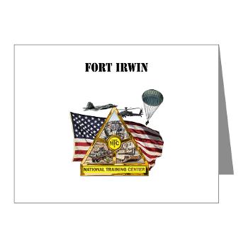 FIrwin - M01 - 02 - Fort Irwin with Text - Note Cards (Pk of 20)
