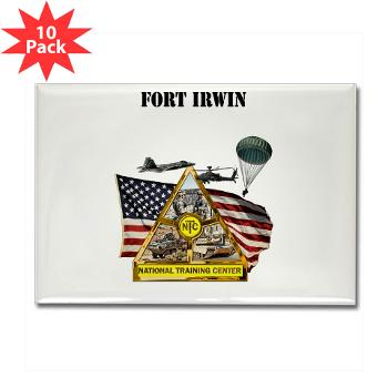 FIrwin - M01 - 01 - Fort Irwin with Text - Rectangle Magnet (10 pack)