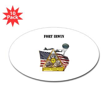 FIrwin - M01 - 01 - Fort Irwin with Text - Sticker (Oval 10 pk)