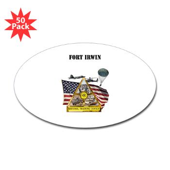 FIrwin - M01 - 01 - Fort Irwin with Text - Sticker (Oval 50 pk)