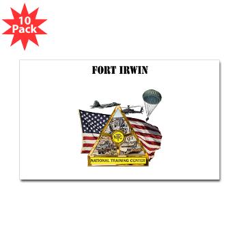 FIrwin - M01 - 01 - Fort Irwin with Text - Sticker (Rectangle 10 pk)