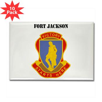FJackson - M01 - 01 - Fort Jackson with Text - Rectangle Magnet (10 pack)