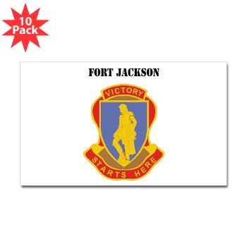 FJackson - M01 - 01 - Fort Jackson with Text - Sticker (Rectangle 10 pk)