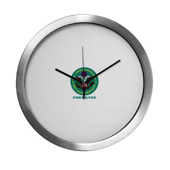 FK - M01 - 03 - Fort Knox with Text - Modern Wall Clock
