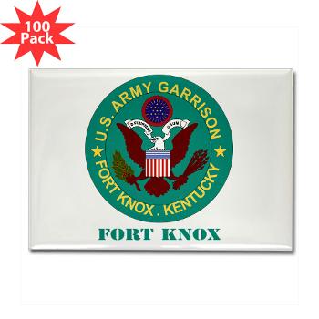 FK - M01 - 01 - Fort Knox with Text - Rectangle Magnet (100 pack)