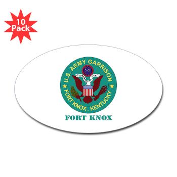 FK - M01 - 01 - Fort Knox with Text - Sticker (Oval 10 pk)
