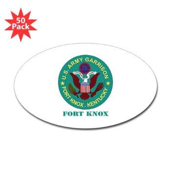 FK - M01 - 01 - Fort Knox with Text - Sticker (Oval 50 pk)
