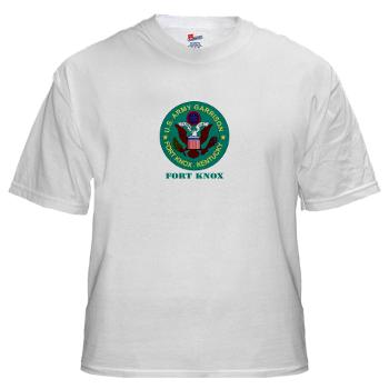 FK - A01 - 04 - Fort Knox with Text - White T-Shirt