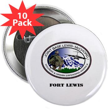 FL - M01 - 01 - Fort Lewis with Text - 2.25" Button (10 pack)