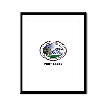 FL - M01 - 02 - Fort Lewis with Text - Framed Panel Print