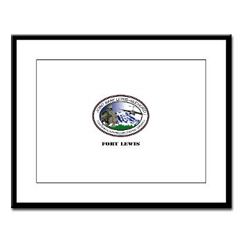 FL - M01 - 02 - Fort Lewis with Text - Large Framed Print