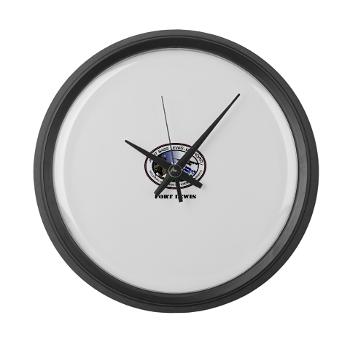 FL - M01 - 03 - Fort Lewis with Text - Large Wall Clock