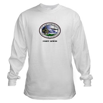FL - A01 - 03 - Fort Lewis with Text - Long Sleeve T-Shirt - Click Image to Close