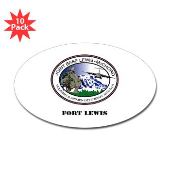 FL - M01 - 01 - Fort Lewis with Text - Sticker (Oval 10 pk)