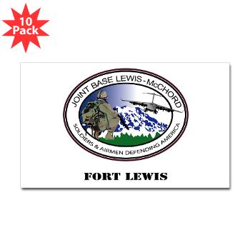 FL - M01 - 01 - Fort Lewis with Text - Sticker (Rectangle 10 pk)